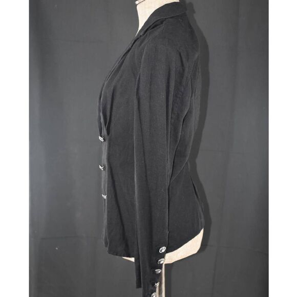 Free People Black Linen Blazer- S - Picture 2 of 4